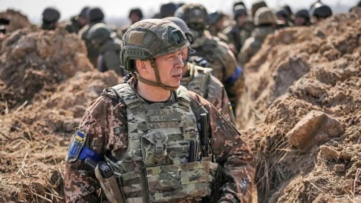 Gen Syrskyi, pictured here in Donetsk region in April 2026, lost his job over the summer after a public disagreement with the defence minister