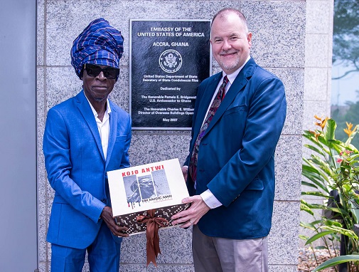Kojo Antwi presents memoir to US Embassy
