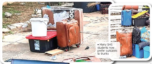 Many SHS students now prefer suitcases to trunks
