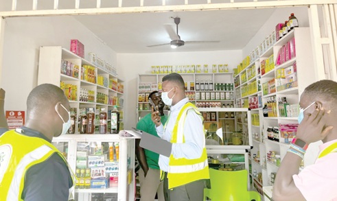 Officials from TMPC inspecting documents at Abura in Cape Coast