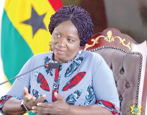 Vice-President Prof. Naana Jane Opoku-Agyemang  addressing the IMCC meeting