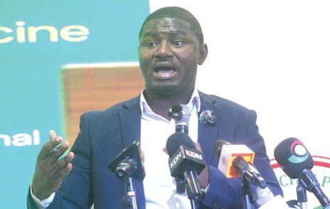Dr Yakubu Tobor Yusuf, Registrar of the Traditional Medicine Practice Council, briefing the media. Picture: ESTHER ADJORKOR ADJEI
