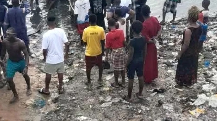 People watched on anxiously as locals organise a rescue effort
