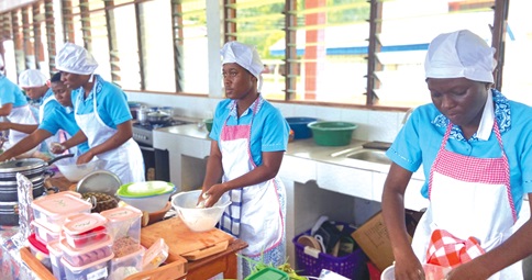 Some home economics student displaying their craft