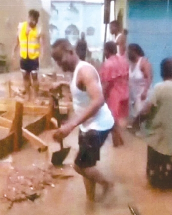 The entire place gets flooded and water enters into homes