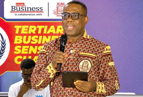 Eric Oduro Osae, Chief Executive Officer of ICAG, speaking at the event