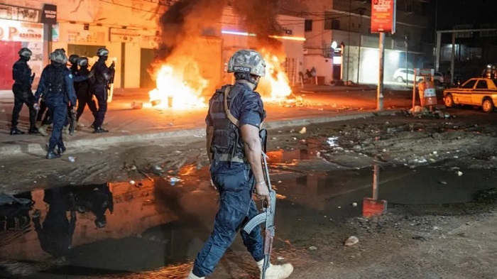 Police used tear gas to disperse hundreds of protesters who took to the streets on Monday over prolonged power cuts