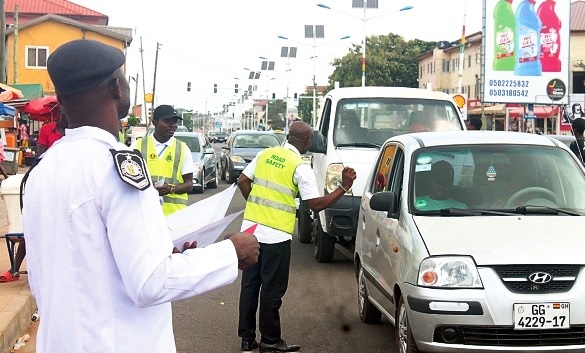 File photo: Some policemen and road safety officials on road checks