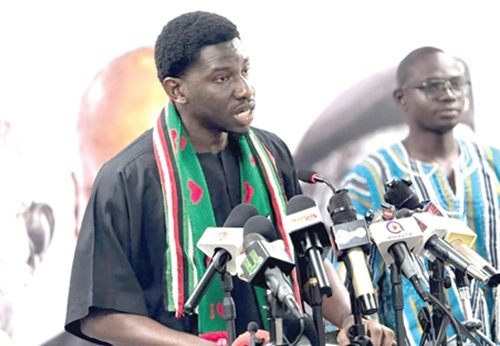 Steven Nhyira Odarteifio, declaring his bid for the NDC National Youth Organiser portfolio