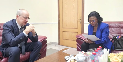 Andrei Ordash, Russian Ambassador to Ghana,  speaking to Augustina Tawiah of the Daily Graphic 
