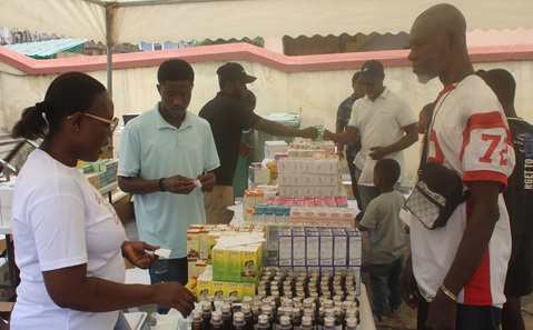 Residents taking their medications
