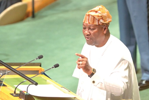 President John Dramani Mahama addressing the 81st Session of the United Nations General Assembly in New York, USA.