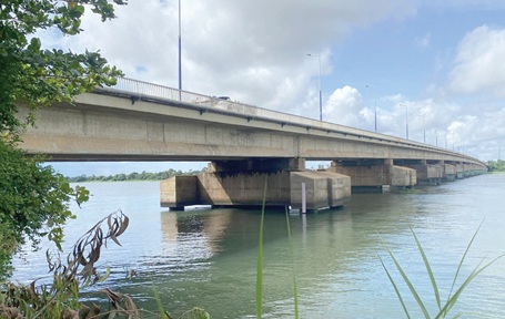 The Lower Volta bridge at Sogakope serves as important link between Ghana and neighbouring countries