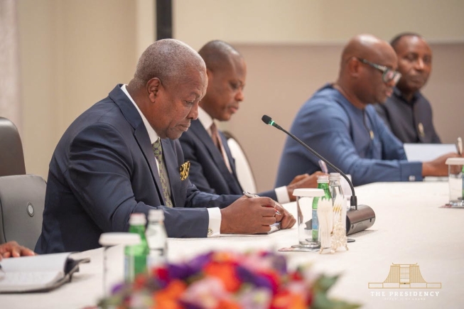 President John Dramani Mahama speaking at the Council on Foreign Relations in New York
