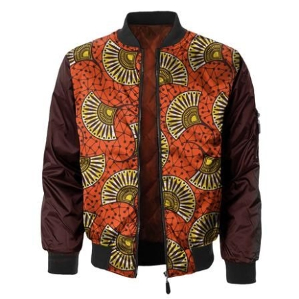 Wax print bomber jacket