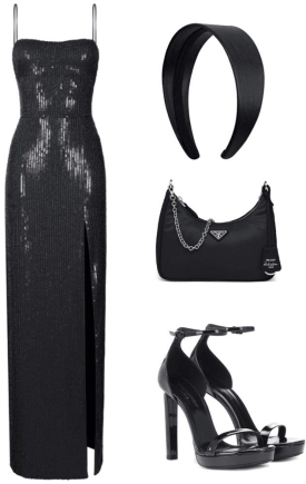 Black high thigh split