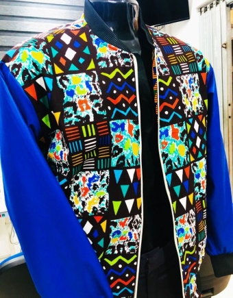 Blue mixed combo jacket