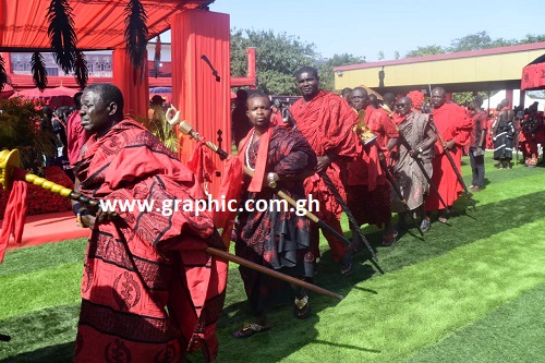 Some mourners at the funeral