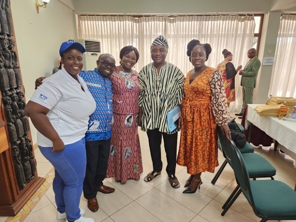 Marian (middle) with some national council members of the Ghana National Association of Teachers