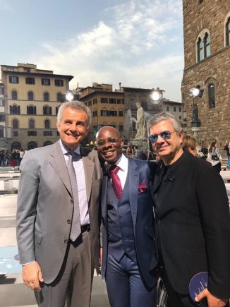 Nana Sarfo (middle) with some of his foreign partners