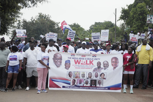 NPP organised a health walk as part of activities to mark this year's Kwahu Easter celebration