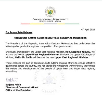 Statement from Eugene Arhin