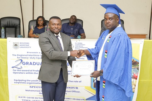 Some of the graduates were presented with certificates