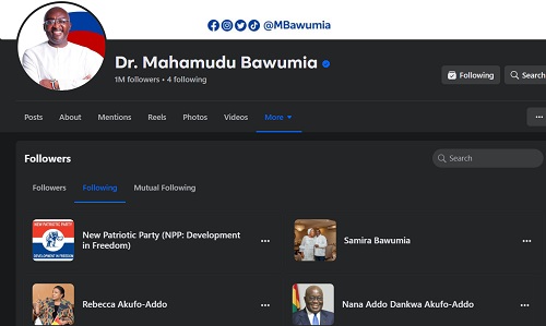 Dr Mahamudu Bawumia's page