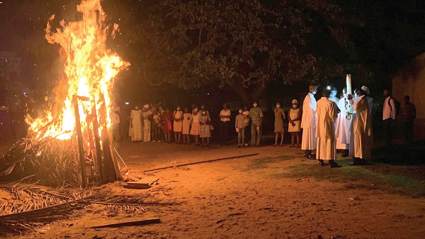The lighting of a pile of woods into a bonfire on the eve of Easter is one of the well-known, longstanding traditions