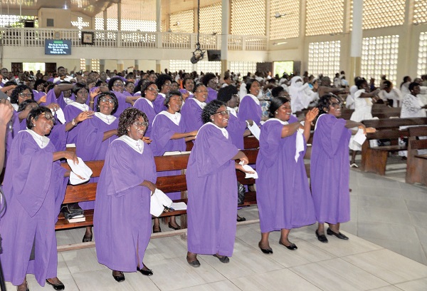 • Choristers and a section of the congregation at the Dela Cathedral of the EPCG couldn't hide their joy. Picture: Alberto Mario Noretti