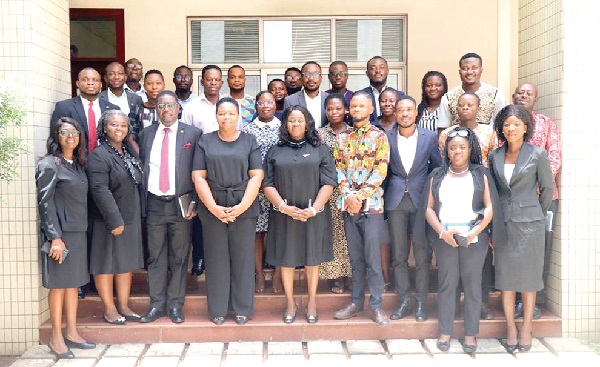 Justice Gertrude Sackey Torkornoo (middle), the Chief Justice,  with members of the Judicial Press Corps  Justice Gertrude Sackey Torkornoo (middle), the Chief Justice,  with members of the Judicial Press Corps