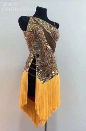 dual cut fringe dress