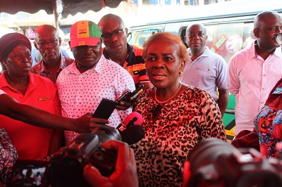 Minister Abena Dapaa explaining a point