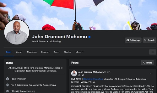 Former John Dramani Mahama's page