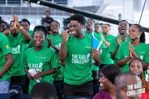 Some of the students jubilating 