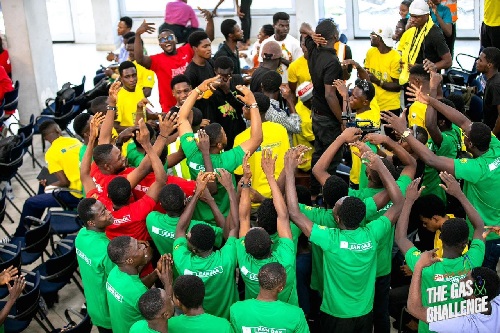 Some of the students jubilating 