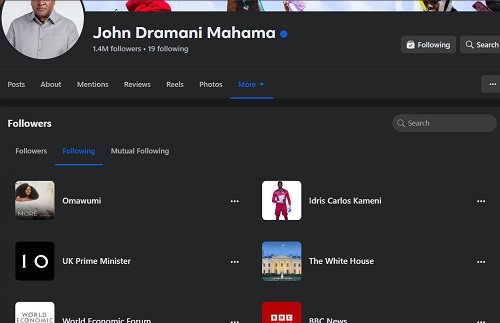 Former John Dramani Mahama's page