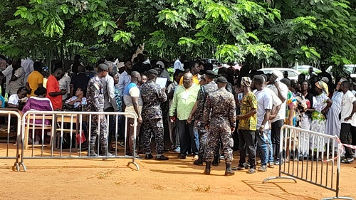 Heavy security presence at the New Juaben polling centres