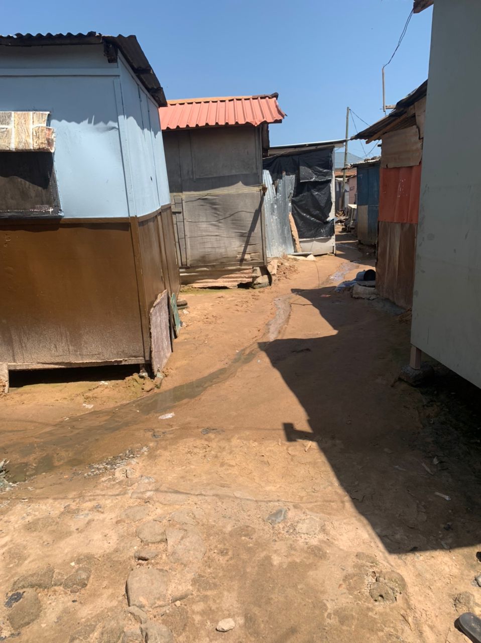 Water leakages observed in some of the kiosks in the estate