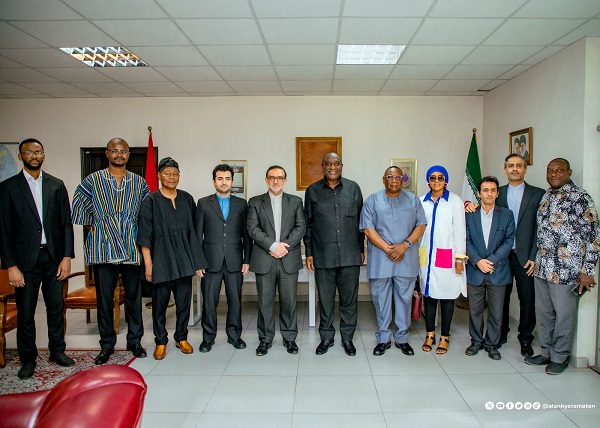 Alan and his team with the Iran Ambassador to Ghana and his officials 