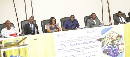 Officials at the graduation ceremony 