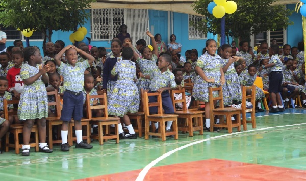 Some students expressing their excitement during their graduation ceremony 