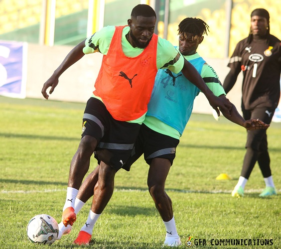 Kasim Nuhu Adams gains control of the ball