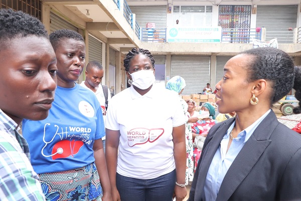 Some of the officails at the health screening