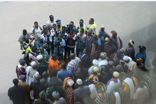 Grand welcome by residents of Tamale
