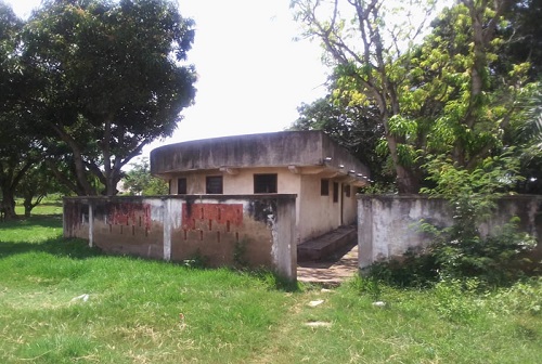 A structure at the children's park rotting away