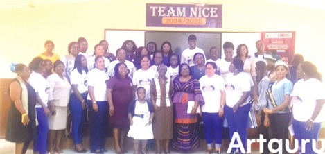 Prof Britwum(8th from left in front row) with dignitaries and participants after the programme