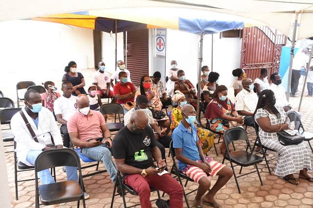 Patients and patrons at the inauguration of the Classic Diagnostic & Medical Clinic, a new health facility at Agbogba in the Ga East municipality 
