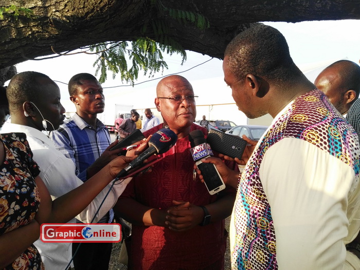 Mr. Alex Segbefia briefing the media on the party's preparation for congress