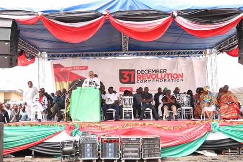 Rawlings addressing the durbar